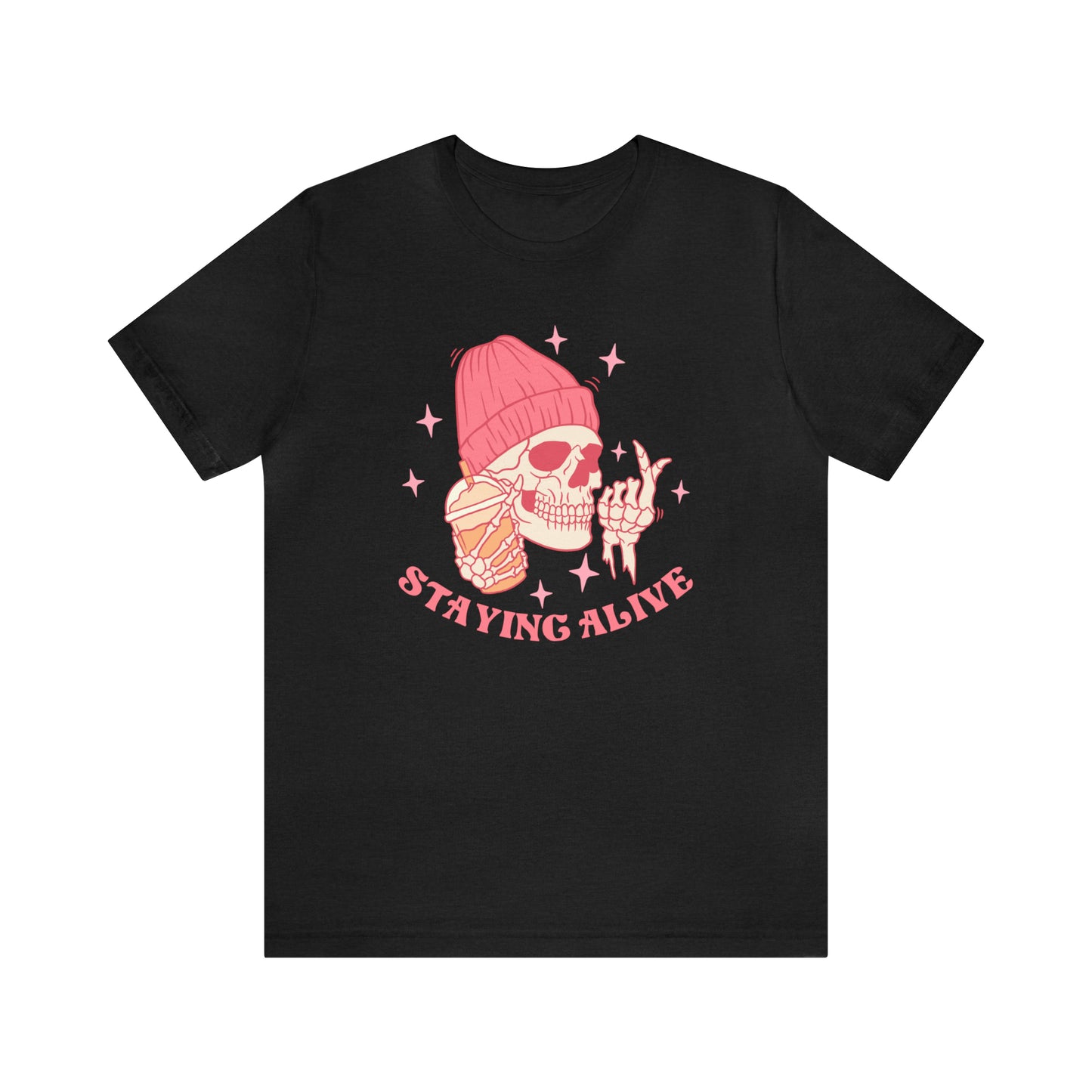 Adult Staying Alive Unisex Jersey Short Sleeve Tee