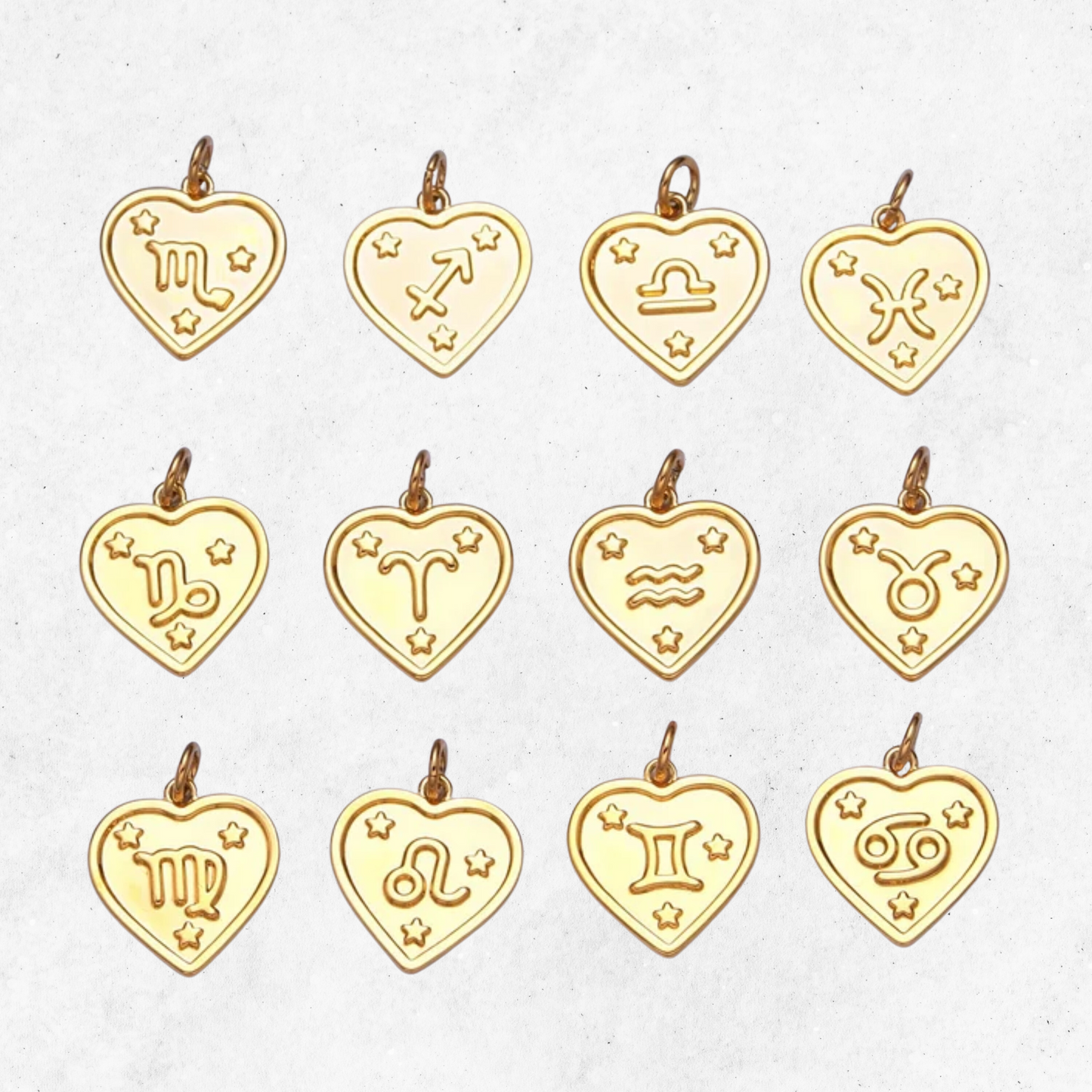 Zodiac Heart Gold Filled Necklace (All Zodiac Signs)