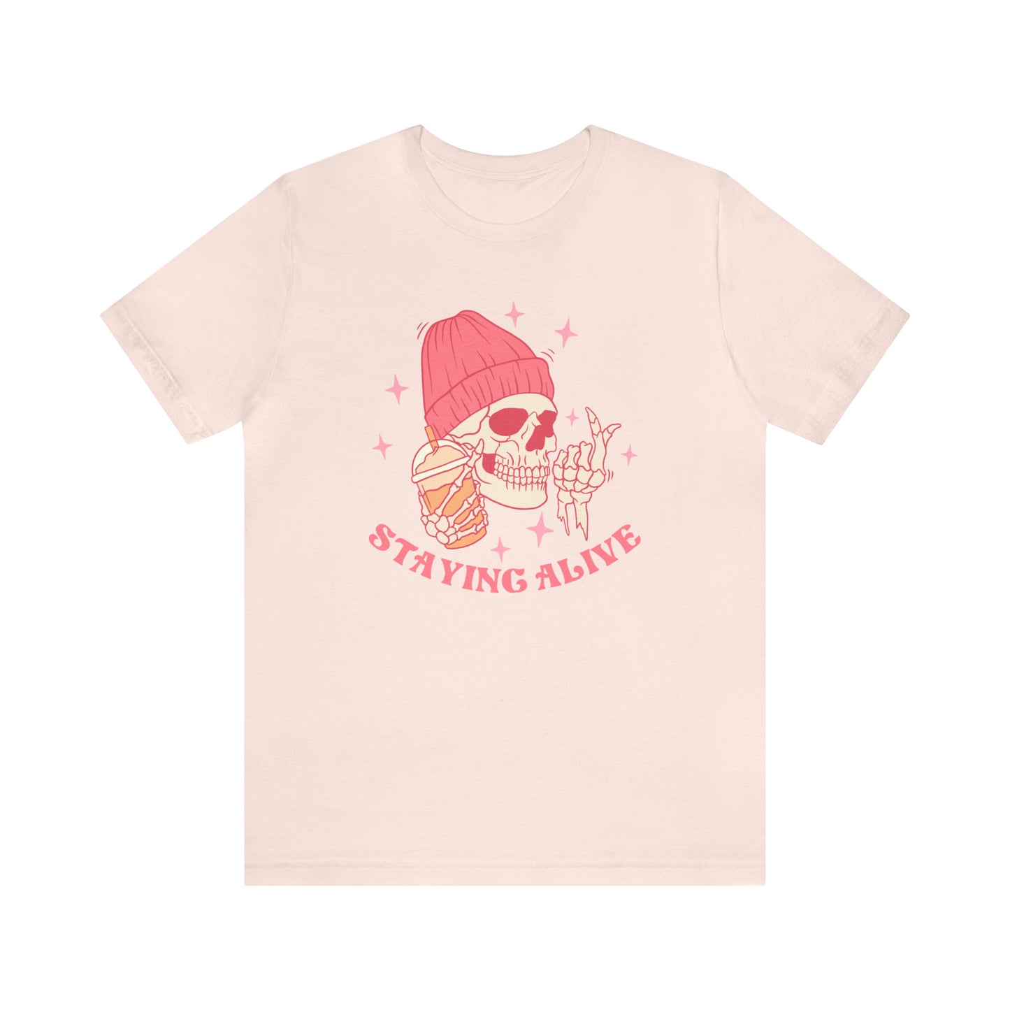 Adult Staying Alive Unisex Jersey Short Sleeve Tee