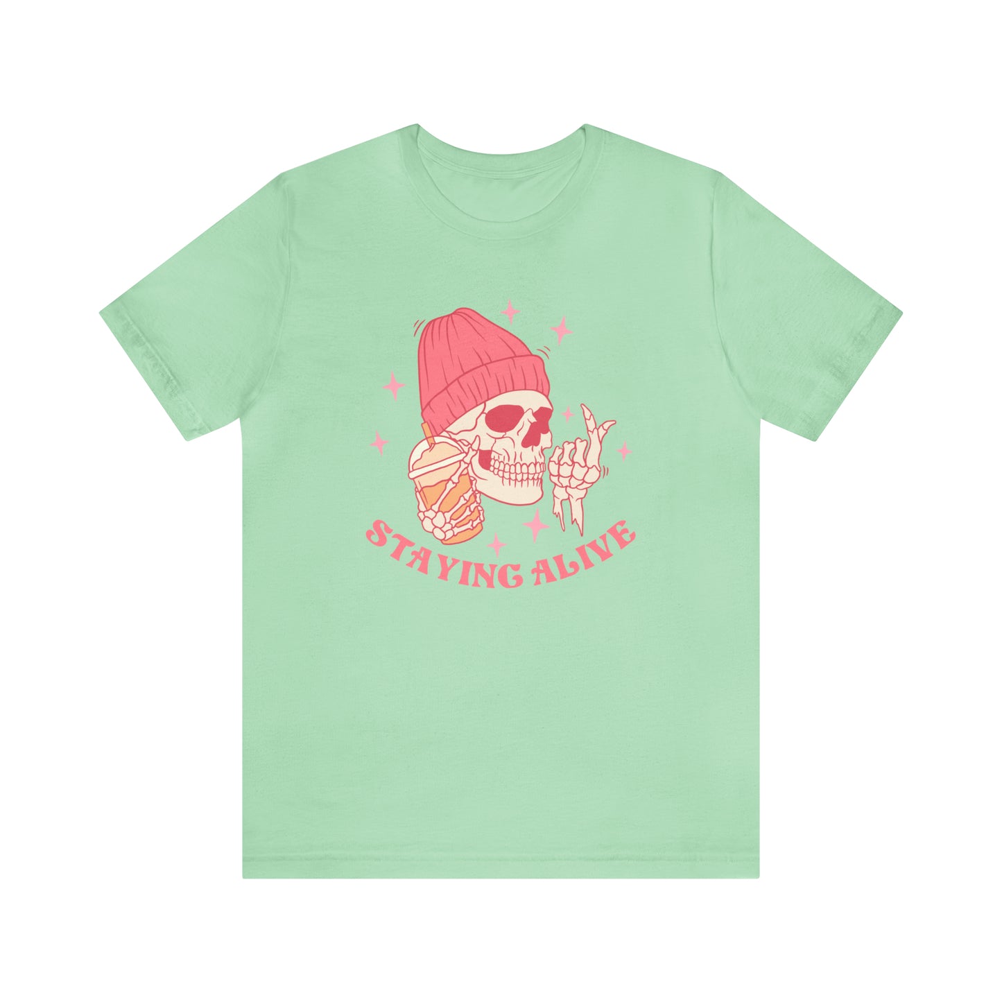 Adult Staying Alive Unisex Jersey Short Sleeve Tee