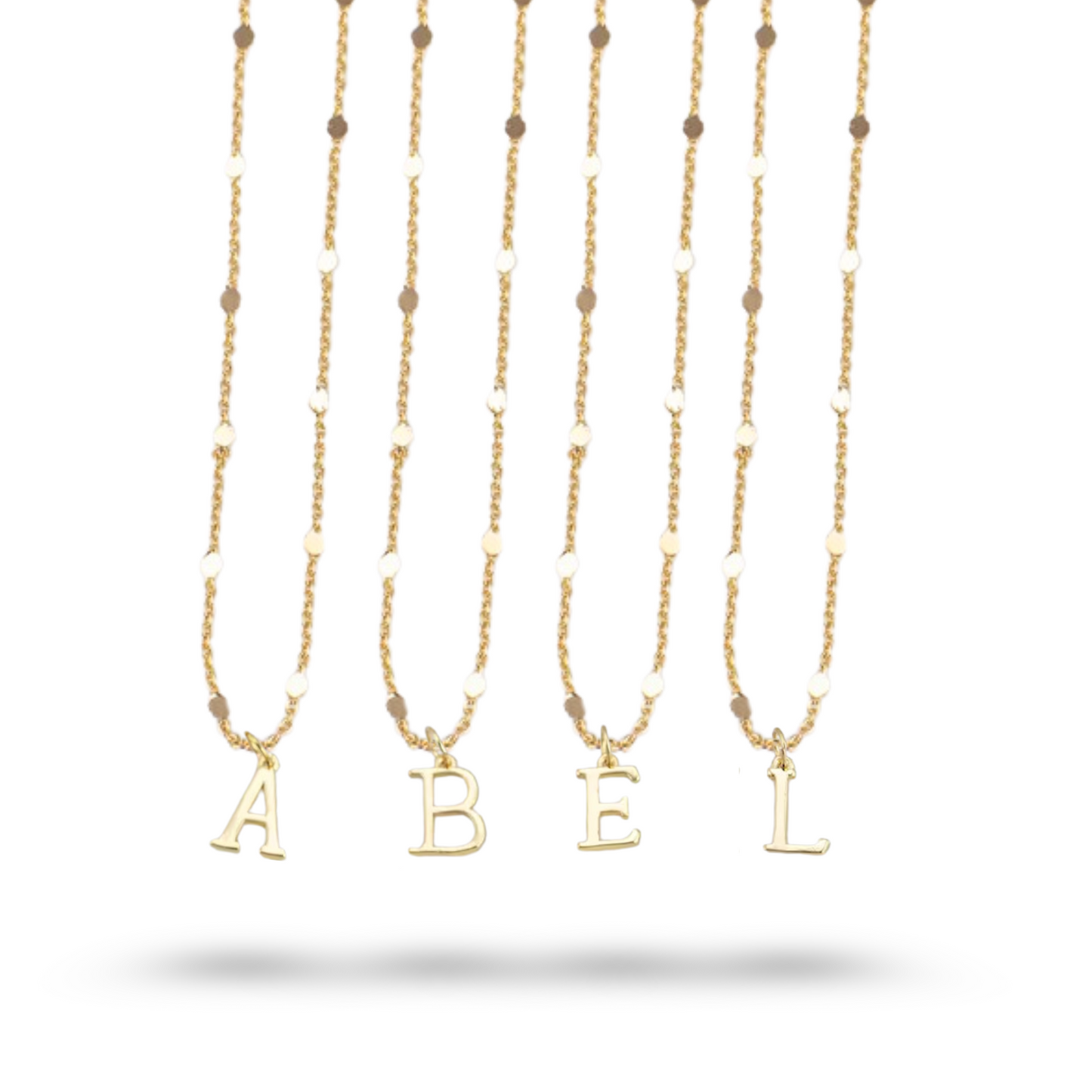14k Gold Filled Dainty Initial Necklace