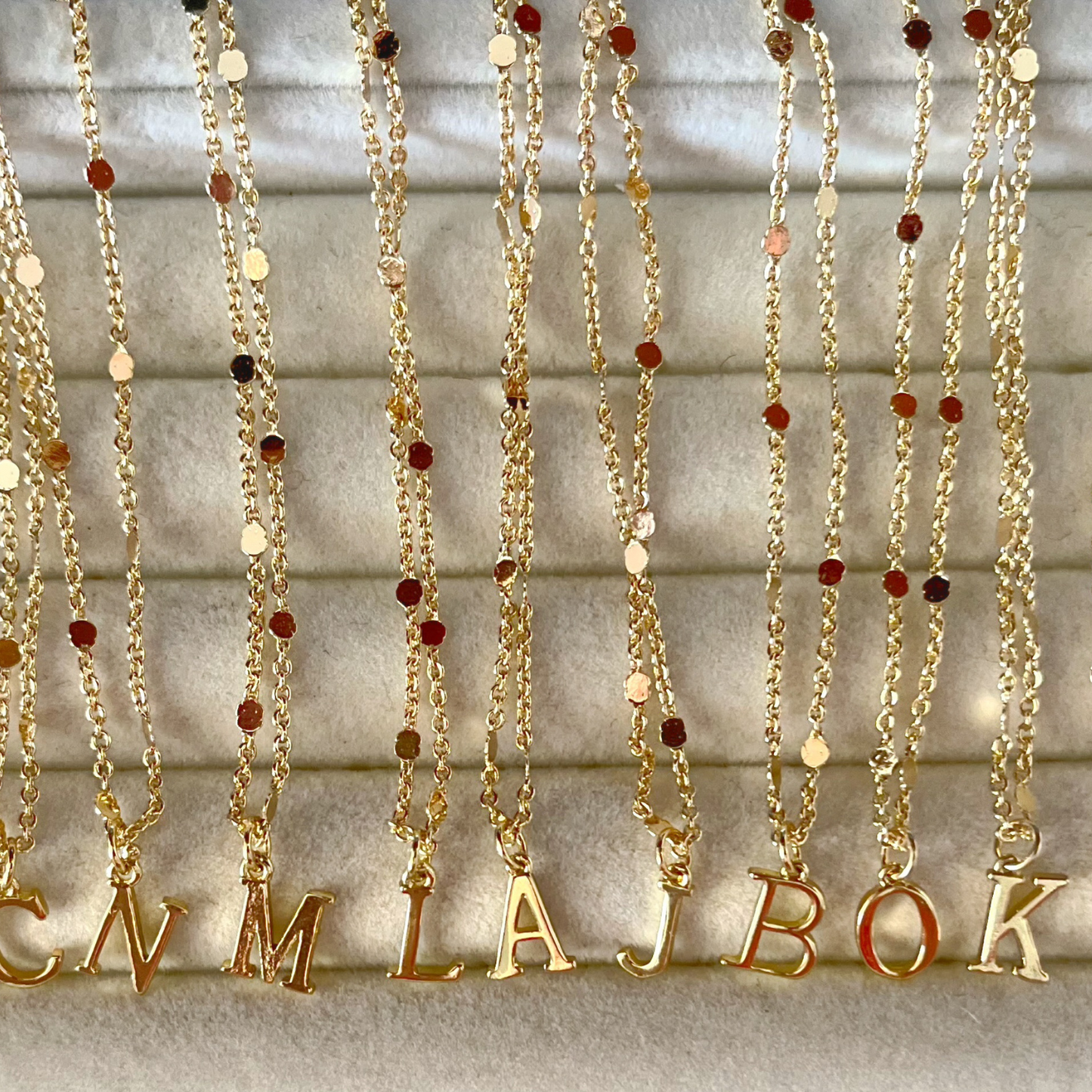 14k Gold Filled Dainty Initial Necklace