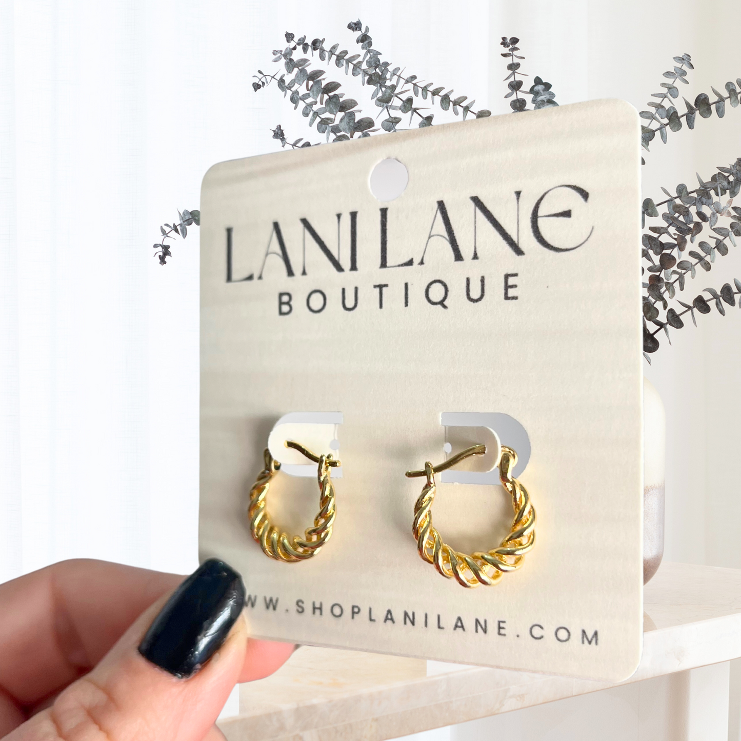 14K Gold Filled Spiral Hoop Earrings