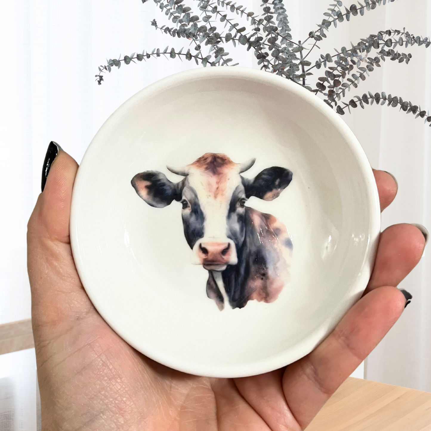 Southern Cow Painted Jewelry Dish