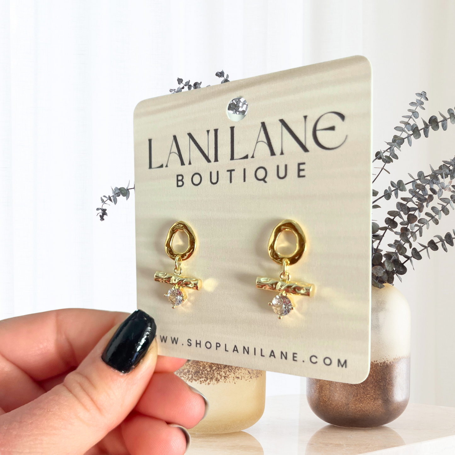 Abstract Dainty Dangle Earrings