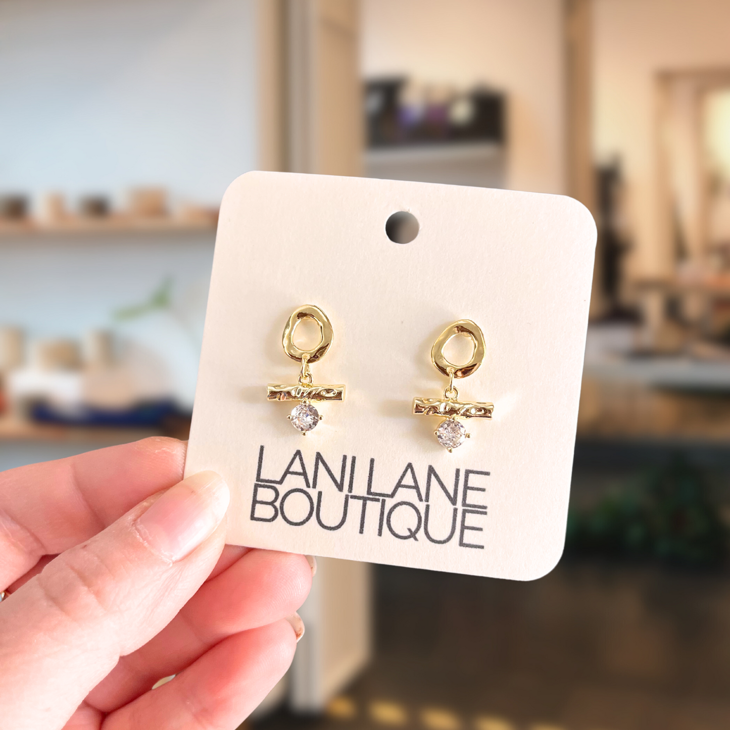 Abstract Dainty Dangle Earrings