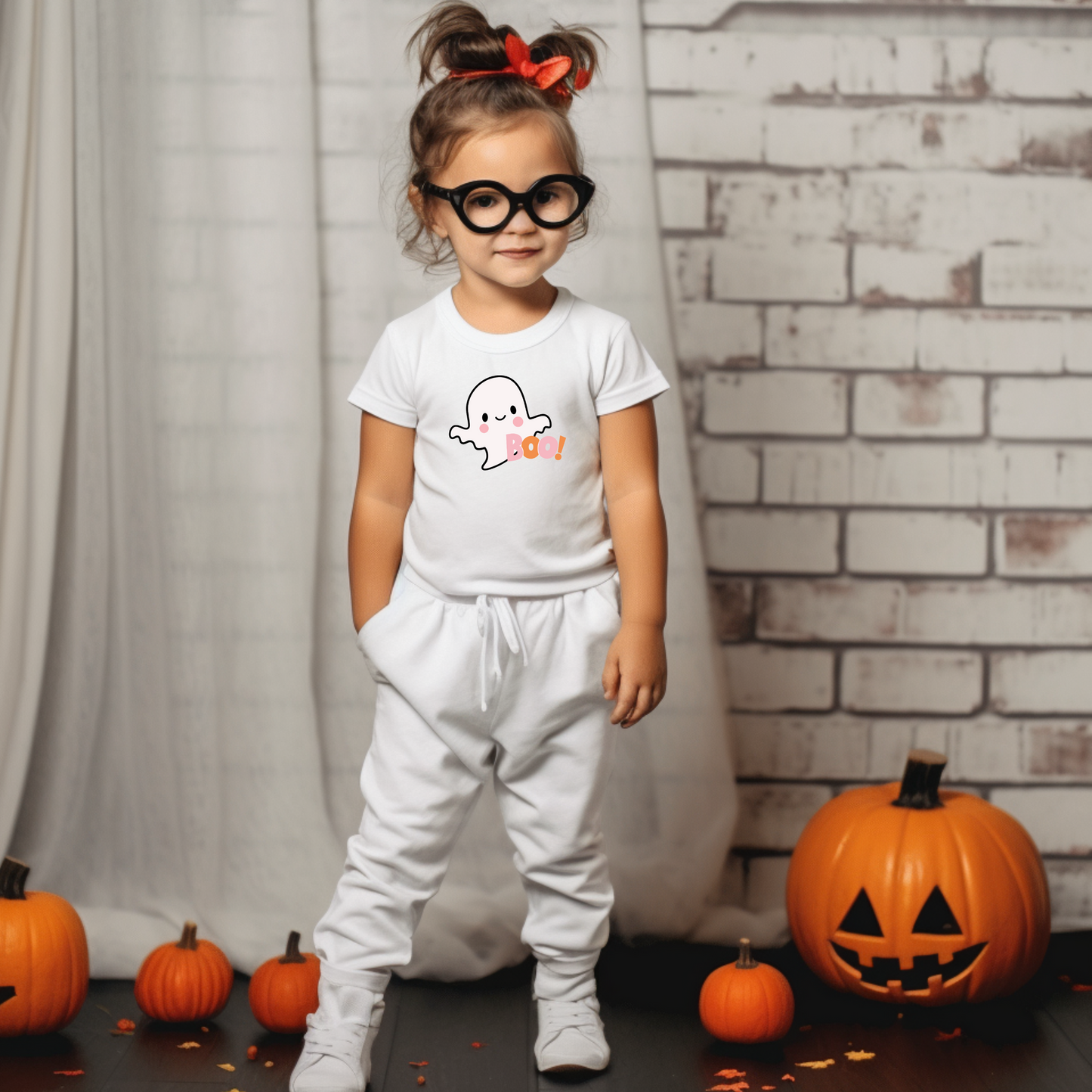 Toddler Boo Ghost Short Sleeve Tee