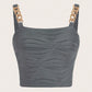 Chain Detail Square Neck Tank