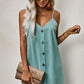 Buttoned Spaghetti Strap Dress