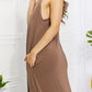Zenana Full Size Beach Vibes Cami Maxi Dress in Mocha