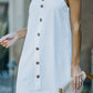 Buttoned Spaghetti Strap Dress