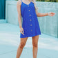 Buttoned Spaghetti Strap Dress