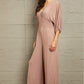 Culture Code Full Size Smocking Waist Jumpsuit