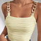 Chain Detail Square Neck Tank