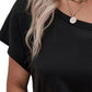Asymmetrical Neck Short Sleeve Dress
