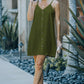 Buttoned Spaghetti Strap Dress