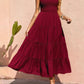 Tiered Smocked Wide Strap Dress