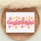 Smiley Floral Congrats Card
