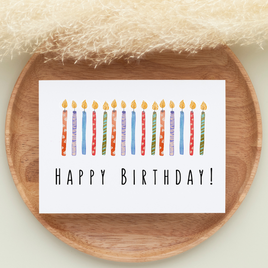 Happy Birthday Candles Card