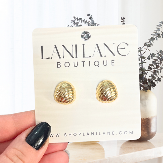14K Gold Filled Thick Stripe Stud Earrings