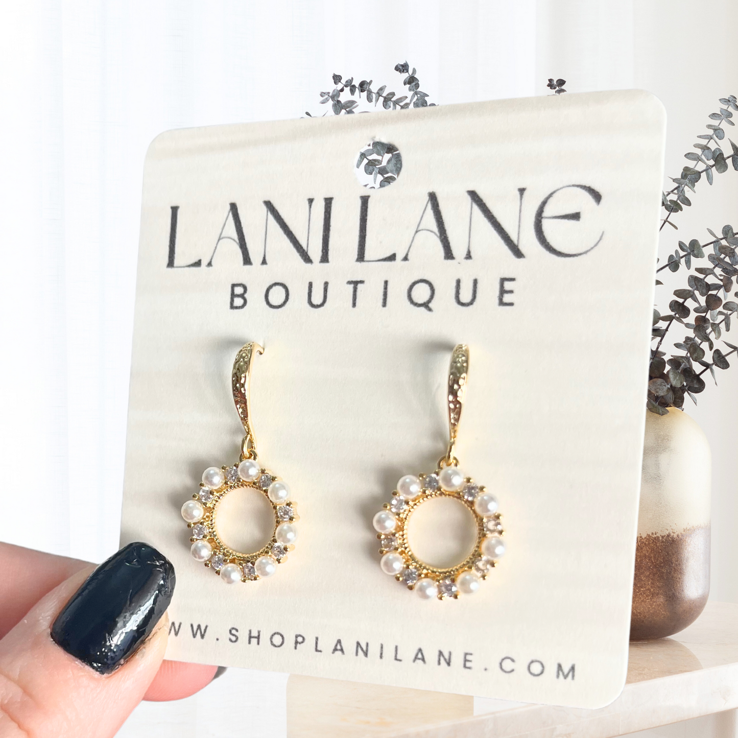 14K Gold Filled Elegant Pearl Dangle Earrings