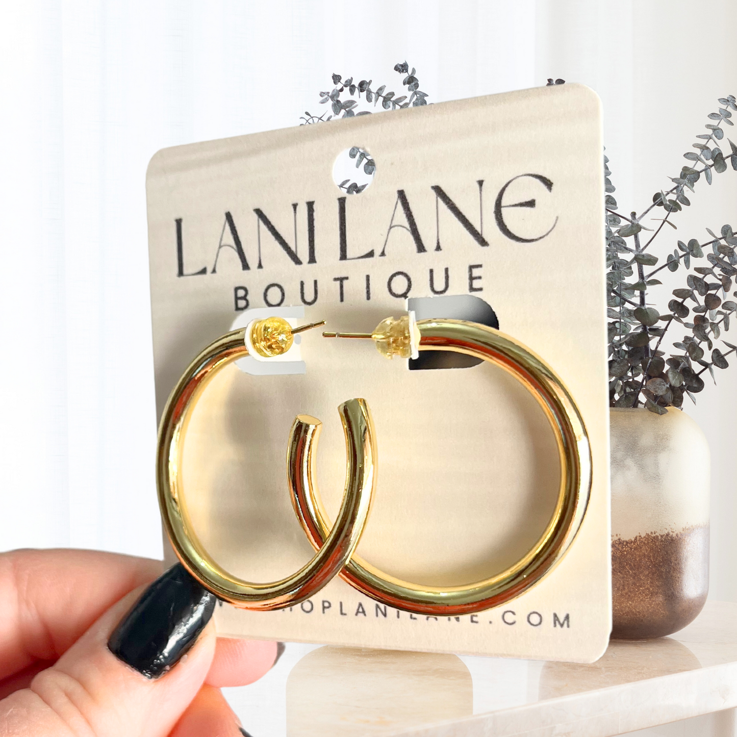 14K Gold Filled Large Hoop Earrings