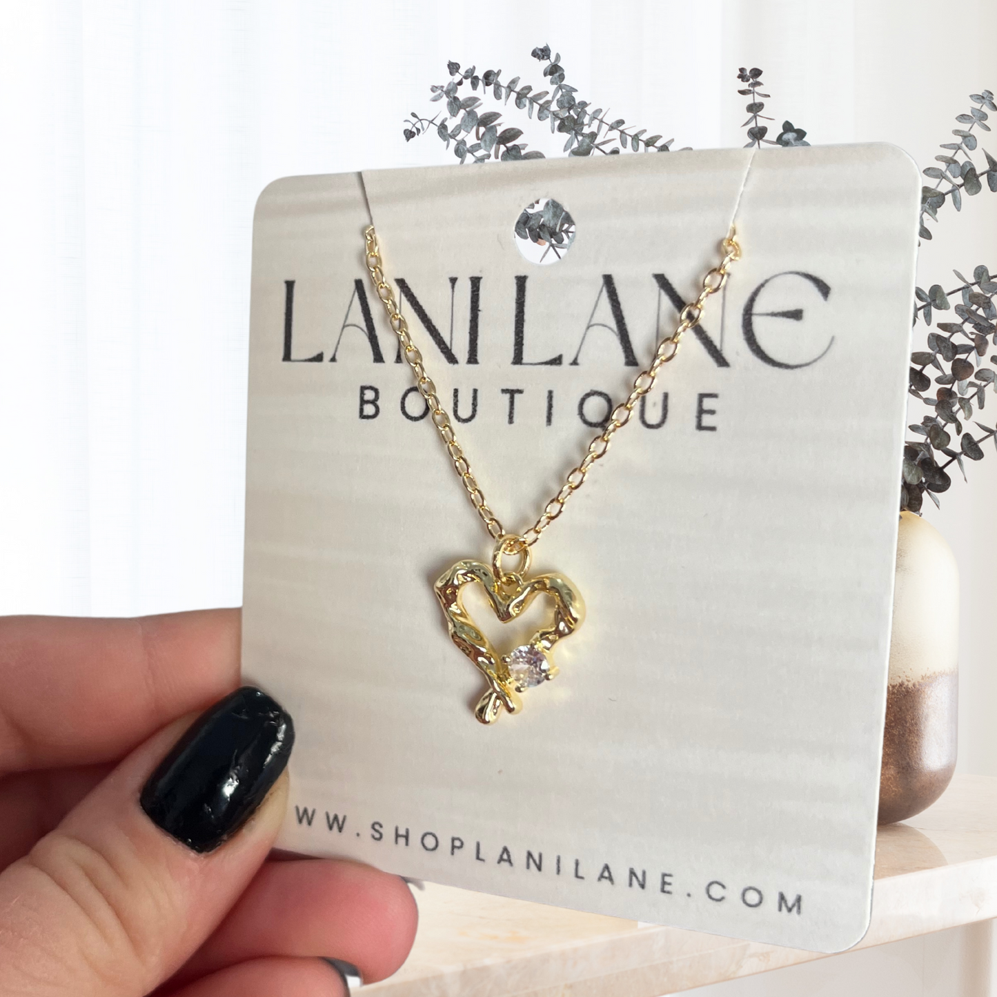 14K Gold Filled Dainty Heart Necklace