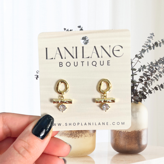 Abstract Dainty Dangle Earrings