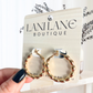 18K Gold Filled Beaded Hoop Earrings