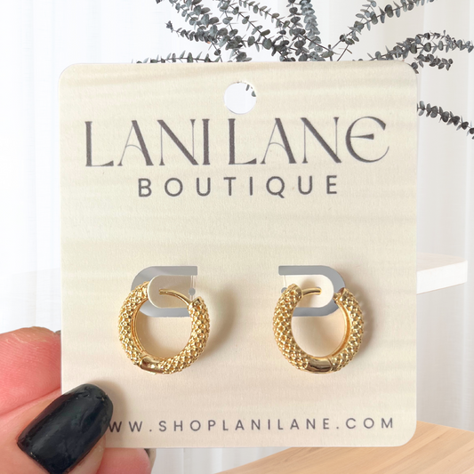14K Gold Filled Thick Modern Hoop Earrings