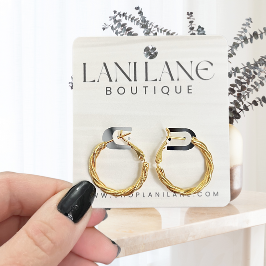 24K Gold Filled Spiral Hoop Earrings