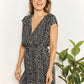 Animal Print Belted Romper