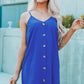 Buttoned Spaghetti Strap Dress