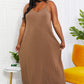 Zenana Full Size Beach Vibes Cami Maxi Dress in Mocha