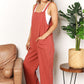 Wide Leg Overalls with Front Pockets