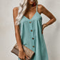 Buttoned Spaghetti Strap Dress