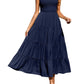 Tiered Smocked Wide Strap Dress