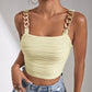 Chain Detail Square Neck Tank