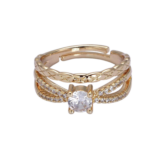 Triple Band CZ Ring
