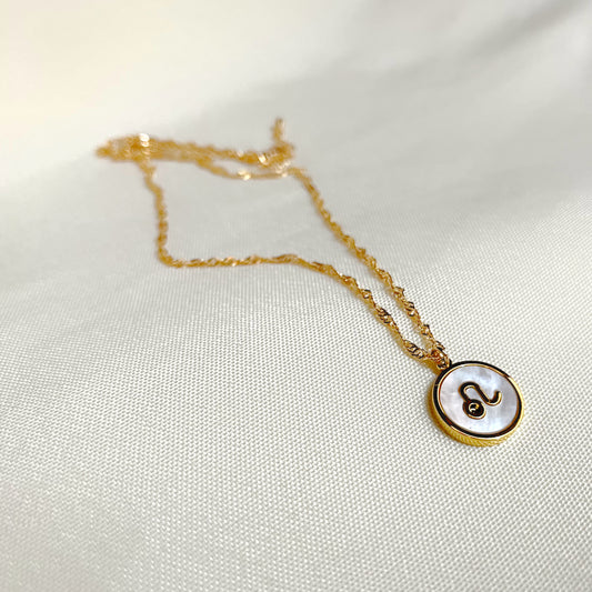 Zodiac Pearl Gold Filled Necklaces